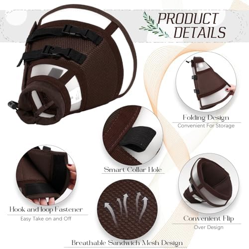 Soft Fold-Over Anti-Lick Dog Cone, Comfortable E-Collar for Small Dogs