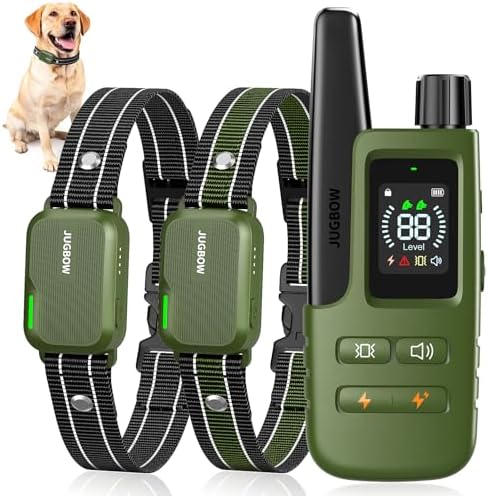 Dog Shock Collar - 4500FT Dog Training Collar with Remote, IPX8 Waterproof Electric Dog Collar with 4 Training Modes, Security Lock, Rechargeable eCollar for 10-120lbs Dogs(Light Blue 1 Pack)