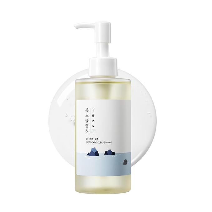 ROUND LAB 1025 Dokdo Cleansing Oil 6.76 Fl Oz, Lightweight Oil Cleanser for Face, Makeup Remover for Sensitive Skin, Blackhead and Pore Cleansing, Easy to Wash Off, No Oily Residue, Korean Skin Care