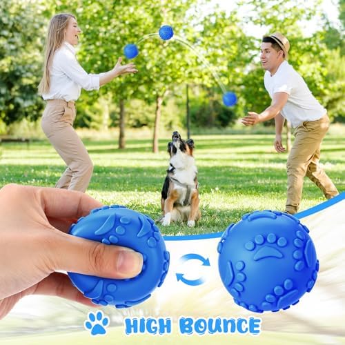 24 Pcs Dog Squeaky Balls Bulk Rubber Squeaky Dog Toys Puppy Balls for Small Medium Pet Interactive Puppy Chew Toys Beach Outdoor, Footprint Shape