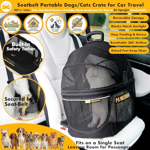 PAWZIDEA Double Pet Stroller with 2 Detachable Carrier for Multiple Pets