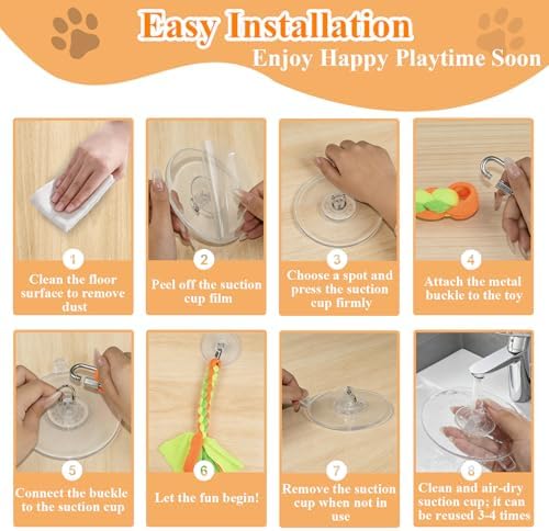 Suction Cup Dog Toys for Small Medium Dogs,Tug of War