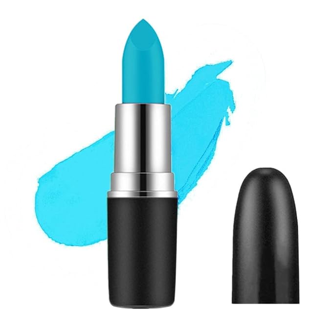 Mysense Light Blue Face Body Paint Stick, Blue Eye Black Stick for Football Baseball Softball, Cream Blendable Facepaint for Corpse Bride Sally Face Halloween Costume SFX Cosplay Makeup