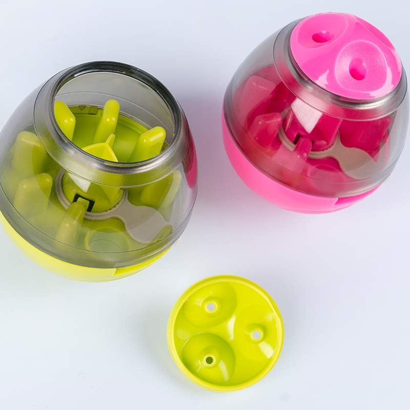 Dog & Cat Interactive Mental Stimulation Toy, Puzzle Treat Ball for Frenchie, Slow Feeding Ball (Green)