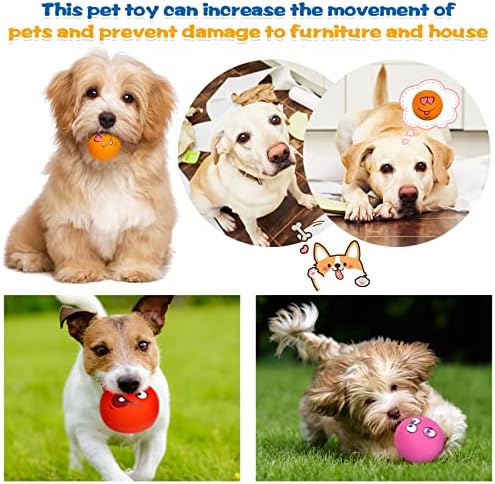 Hungdao 12 Pcs 2.25'' Squeaky Dog Balls, Rubber Latex Toys, Lively Style