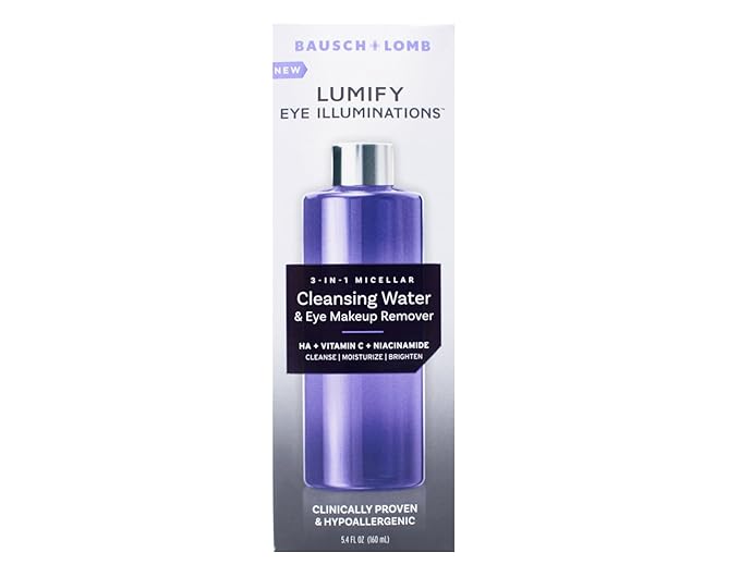 Lumify Eye Illuminations Night Eye Beauty Routine, Cleansing Water 5.4 fl oz, Brightening Eye Cream 0.5 oz, and Lash & Brow Serum 0.12 fl oz