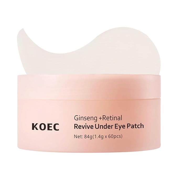 SHEEYOON Revive Under Eye Patch 30 Pairs, Ginseng Retinal Collagen Eye Mask for Puffy Eye Bags Dark Circles and Fine Lines Skin Firmer and Smoother