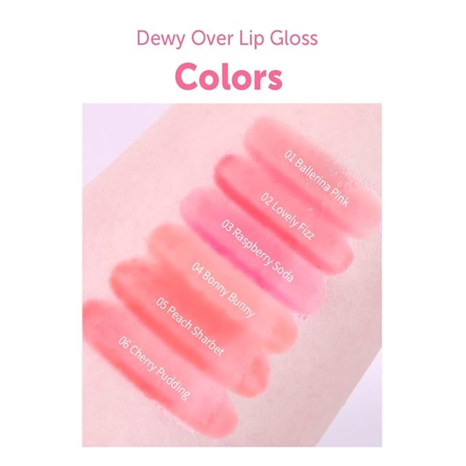 MQNY(MACQUEEN NEWYORK Dewy Over Lip Gloss 3g (#06 Cherry Puding, Cherry Red)
