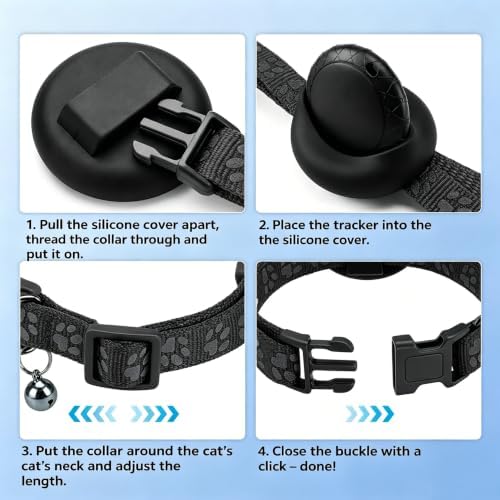 GPS Tracker for Dogs and Cats (No Subscription Required), GPS Tracker for Pet Collars, 【Apple MFi Certified】Works with iOS Find My, Global Real-Time Tracking, IP67 Waterproof, Suitable for Cats, Dogs
