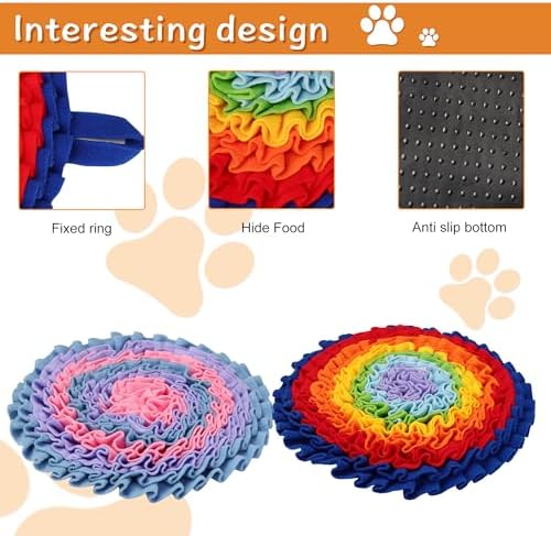 2 Pcs Snuffle Mat for Dogs, Pet Slow Feeding Mats