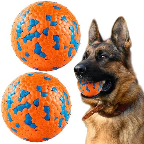 FUSOTO 2Pcs Dog Balls, Tennis Balls for Dog, Orange