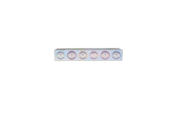 C.O. Bigelow Assorted Salve Tins, Pack of 6 Lip Balm Tins, Rose, Lavender, Sakura Rose, Coco Vanilla, Apple, Herbal Mint All Purpose Salve for Lips, Cuticles, Hands & Dry Skin, Lip Balm Set, 0.8 oz