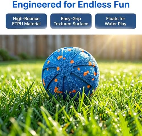 Smart Interactive Dog Toy Wicked Ball Automatic Moving Bouncing Rotating Active Rolling Ball 3 Modes Chew Resistant E-TPU Dog Ball IPX7 Waterproof Electric Puppy Toy for Small Medium Large Dogs Blue