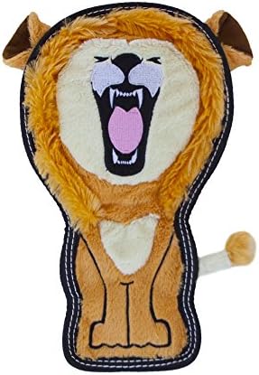 Outward Hound Tough Seamz Lion Plush Dog Toy, Medium