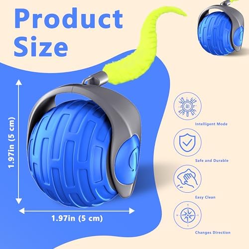 Cat Toys,Interactive Cat Toys Ball for Bored Indoor Cat,Blue