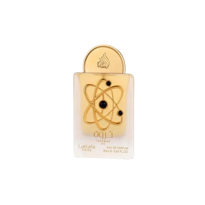 Lattafa Pride Tharwah Gold For Unisex 3 Piece Gift Set (3.4 Fl Oz EDP + 0.65 Fl Oz EDP + 6.67 Fl Oz Deo)