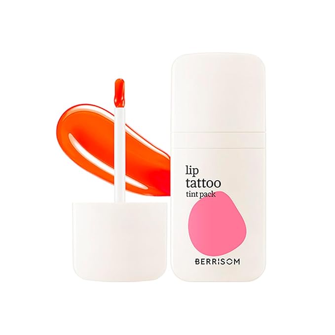 Berrisom Lip Tattoo Tint Pack 6g – Waterproof Peel‑Off Lip Stain, Smudge‑Resistant & Long‑Lasting Color, Hydrating Low‑Irritation Formula, 5 Colors (Berry Pink)