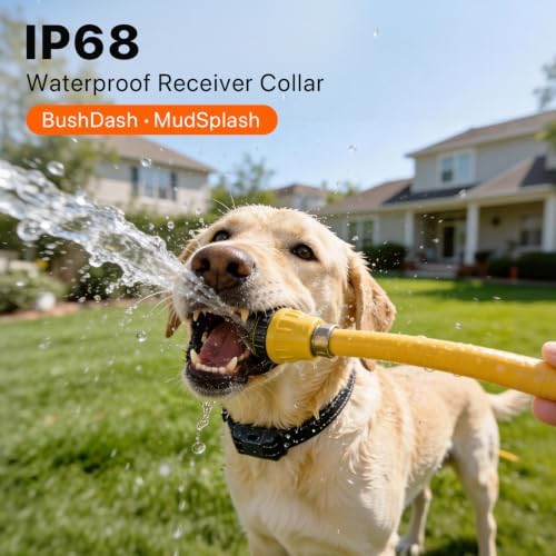 Bluetooth 4G Dog Shock Collar, Unlimited Dog Training Collar with Remote Control Beep Vibration(1‑16) Safe Shock(1‑99), Rechargeable Waterproof Shock Collar for Dogs 5-120lbs, Small Medium Large
