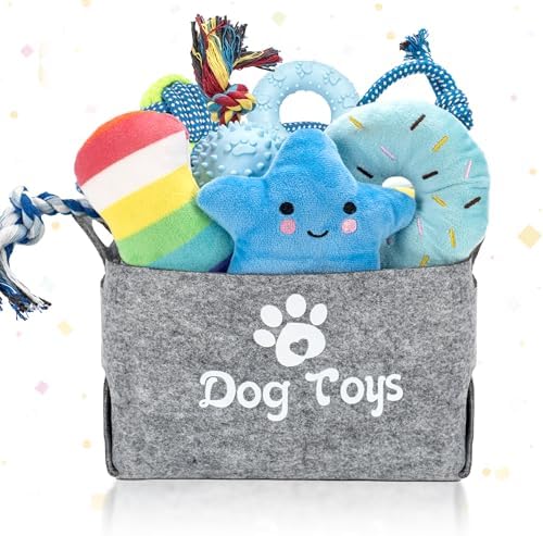 12 Pack Puppy Teething Toys Set - Small Breed Chew Toys with Storage Case, Suitable for Puppies 8 Weeks