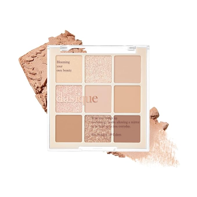 dasique Shadow Palette #07 Milk Latte l Cruelty-Free l 9 Blendable Shades in Smooth Matte and Shimmer Finishes with Gorgeous Pearls