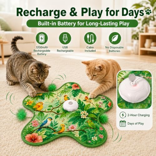 Hide and Seek Interactive Cat Toys, Puzzle Motion Activated for Indoor Cats