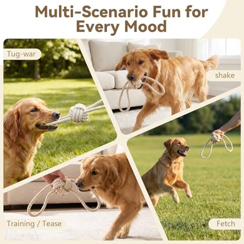Puppy Chew Toys for Teething, Rope Toys for Dogs Training and Play, Durable Chew Rope for Small and Medium Breeds, L Size