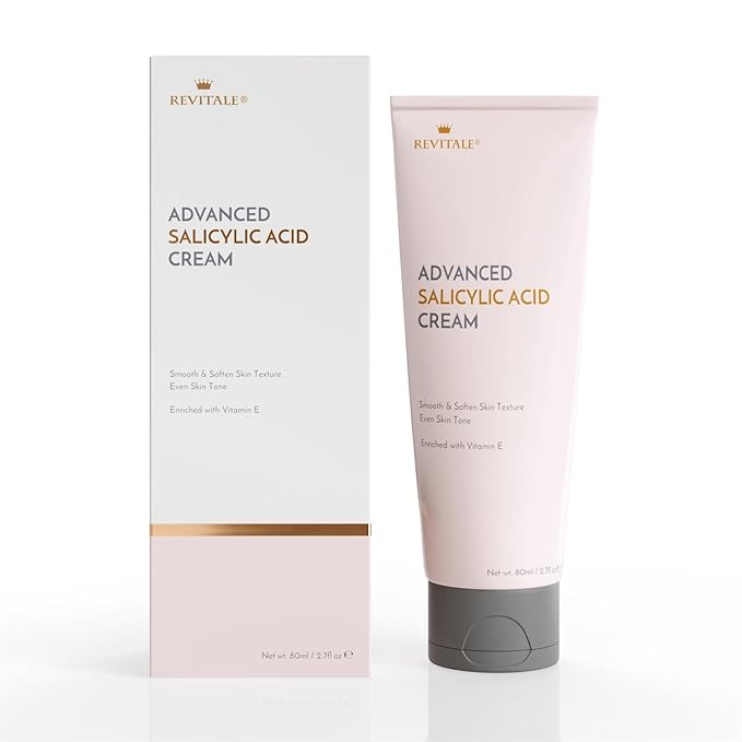 REVITALE Advanced Salicylic Acid Cream for Face & Body 80g – Helps Smooth & Soften Skin Texture. For Rough, Bumpy & Blemish-Prone Skin