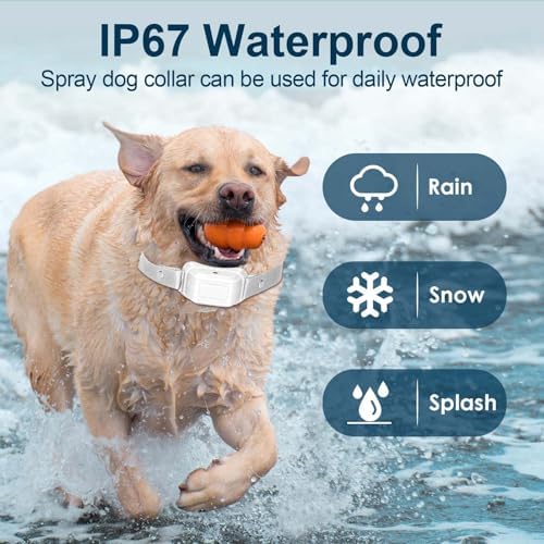 Citronella Dog Bark Collar [2 Pack] 3 Sensitivity Levels, No Spray Refil | Anti Barking Training Collar, IP67 Waterproof, Rechargeable Safer Spray Dog Collar for L/M/S Citronella Dog Collar, Grey