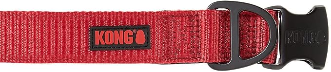 KONG Max HD Ultra Durable Neoprene Padded Dog Collar (XL, Red)