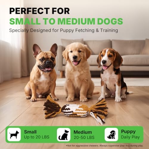 Dog Squeak Toy, Interactive Cotton Dog Rope Toy, Dog Toys to Keep Them Busy