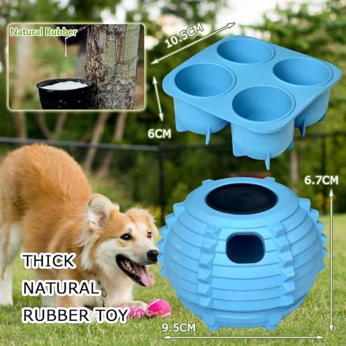 XHX Dog Toy to Keep Your Pup Busy and Distracted - Safe for Dogs - Low-Mess Design - Dog Toys for Medium and Large Dogs 25-75 lbs(Blue, M)