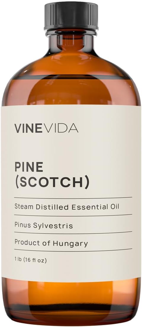 VINEVIDA Pine Scotch Essential Oil - 16 oz - Undiluted - DIY Candle Scents - Bulk for Soap Making