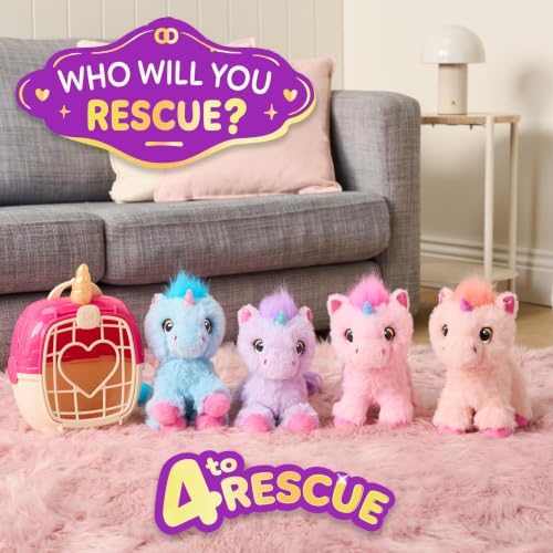 Scruff A Luvs Unicorn Scruffs Plush Toy, Wash to Reveal 1 of 4 Unicorns