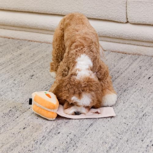 CHEWFFON Dog Interactive Toy, Puzzle Snuffle Carrot Cake for Enrichment