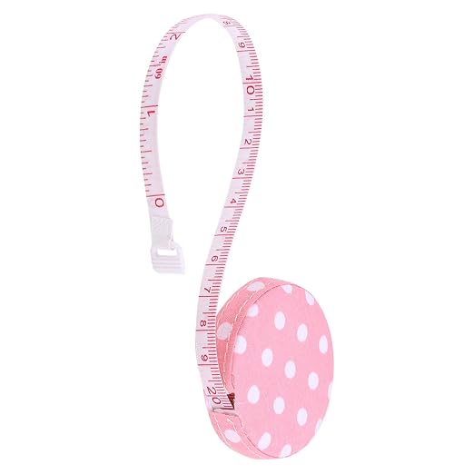 Akozon 150Cm 60In Accurate Body Tape Measure ctable Fitness Measuring Ruler Pattern 3 (No. 4 Rose Base White dot)