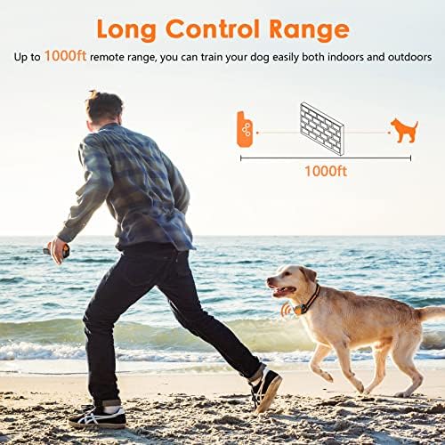 PIOUNS Shock Collar for Dogs, Dog Training Collar with Remote, 3 Modes