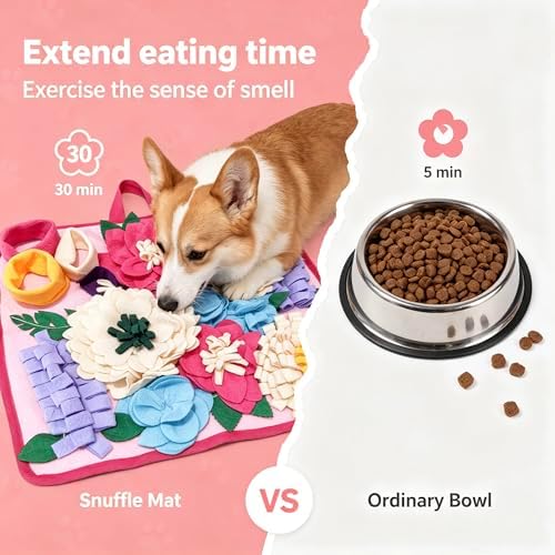 Snuffle Mat for Dogs, Slow Feeder Dog Puzzle Toy, Pet Enrichment Mat
