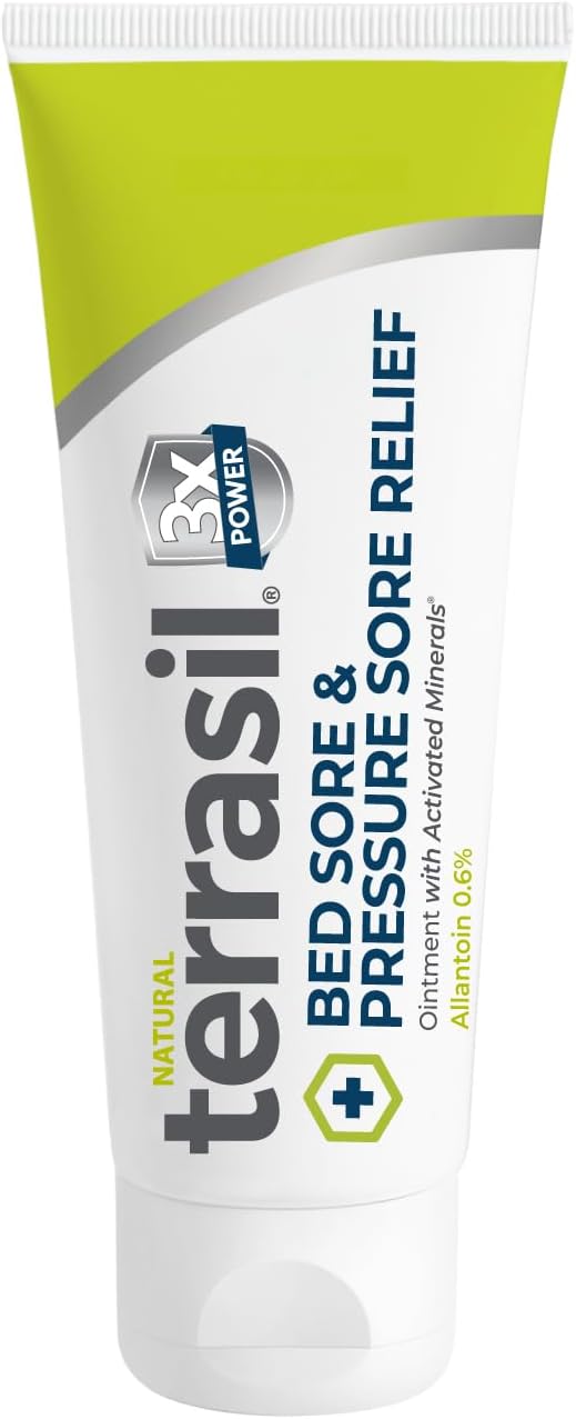 terrasil Bed Sores Treatment Cream & Pressure Sores Cream – Natural Ingredients for Healing of Bedsores, Ulcers & Wounds, Fast Soothing Relief (1.5 oz) – Packaging May Vary