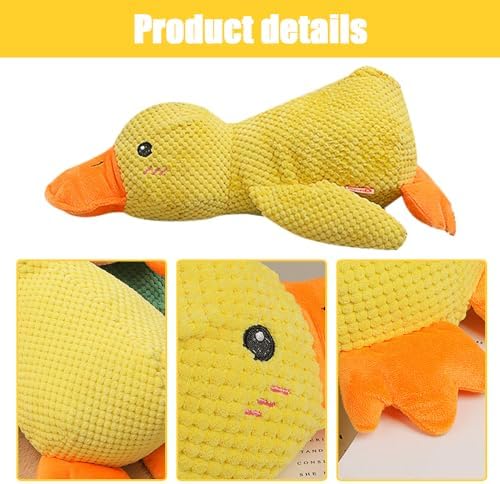 2026 New Mellow Calming Duck Dog Toy, Calming Duck Toy for Dogs, Interactive Toy with Quack Sound, Soft Plush Stuffed Calming Duck Pillow, Durable Stuffed Dog Puppy Toys for Puppy Keep Busy (A+B)