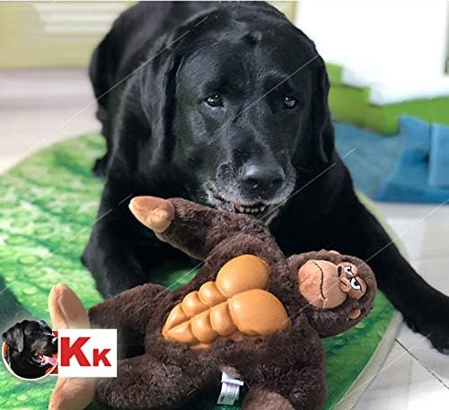 IOEN Patent Gum Massage Interactive Dog Chew Toys for Medium/Large Dogs,Durable Plush Stuffed Squeaky Dog Toys,12 Inches