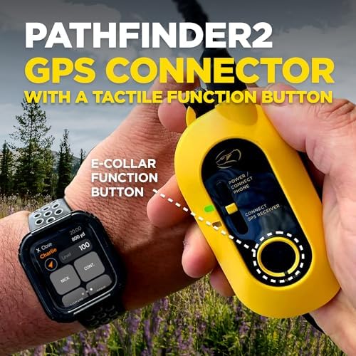 Dogtra Pathfinder 2 GPS Dog Tracker e Collar 9 Mile Long Range LED Light No Monthly fees Free App Waterproof Smartwatch Control Satellite Real Time Tracking Multiple Dogs Smartphone Required