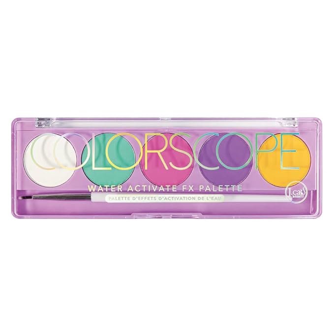 Jcat Beauty 1 Professional [ CSP103 : Bright Pastel ] Colorscope Water Activate FX Palette Eyeliner w/Brush + Free Zipper Bag