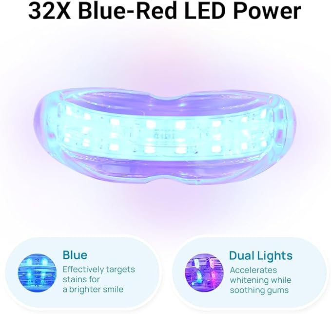 Puur Smile Teeth Whitening Kit – LED Light & Whitening Gel with Remineralization Syringes – Professional-Grade Whitening for Sensitive Teeth – Removes Stains from Coffee, Wine, & Smoking