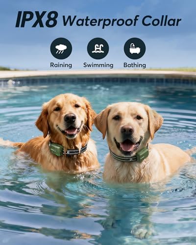Dog Shock Collar - 4500FT Dog Training Collar with Remote, IPX8 Waterproof Electric Dog Collar with 4 Training Modes, Security Lock, Rechargeable eCollar for 10-120lbs Dogs(Light Blue 1 Pack)
