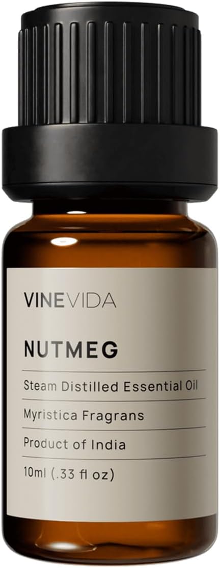 VINEVIDA Nutmeg Essential Oil 10 mL - Undiluted Candle Scent DIY Scents for Candlemaking Soap Making