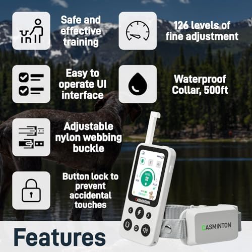 Shock Collar for 2Dogs [CRS01Pro]126 Training Levels, 4 Powerful Modes With 2.8-inch LCD high-definition display100% Safe Training Collar for Large Medium Small Dogs IPX7 Waterproof E Collar