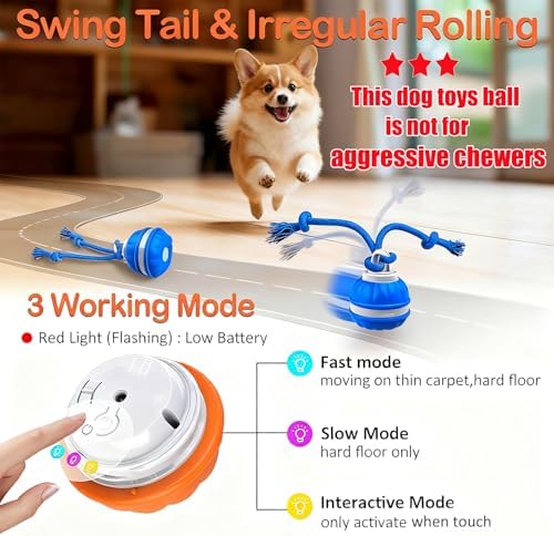 P06 Smart Interactive Dog Toys Dog Balls with Rope for Small Medium Dogs
