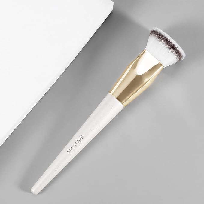 Square Foundation Brush for Liquid Makeup, Flat Foundation Brush, Flat Top Liquid Foundation Brushes, Flat Makeup Brush, Liquid Foundation Makeup Brush, Cream Contour Brush for Cream Makeup.