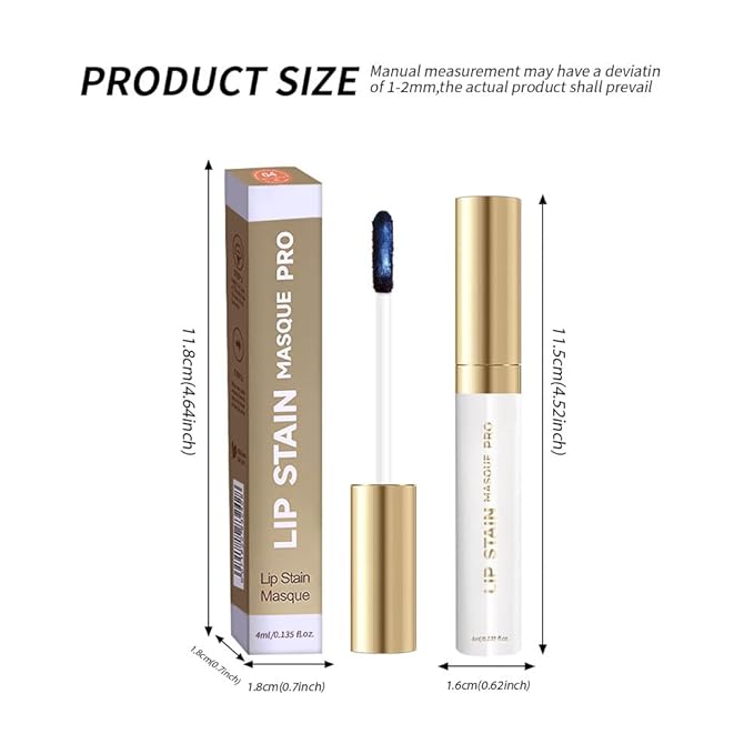 Lip Stain Peel Off – Wipe-Off Lip Stain Tattoo | Long Lasting Waterproof Lip Tint, High-Pigment Matte Lip Color, Smudge & Transfer Proof Lip Stains Masque, Kiss-Proof All-Day Lip Makeup 04#