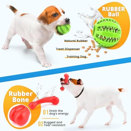 LOYEE 8 Pack Puppy Toysfor Small Dogs, Luxury Dog Chew Toys with Squeaky Plush Toys, Rope Toys and Ball, Teething Toys for Puppy Supplies